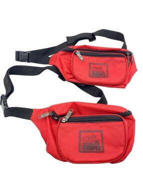 Vintage McDonalds Collectors Club Red Waist Bags Set Of 2 Adjustable Strap